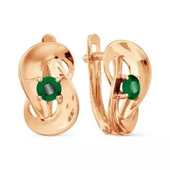 Серьги с изумрудами Линии Любви