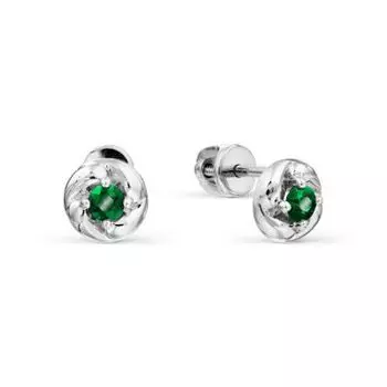 Серьги с изумрудами Линии Любви