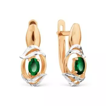 Серьги с изумрудами Линии Любви