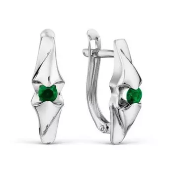 Серьги с изумрудами Линии Любви