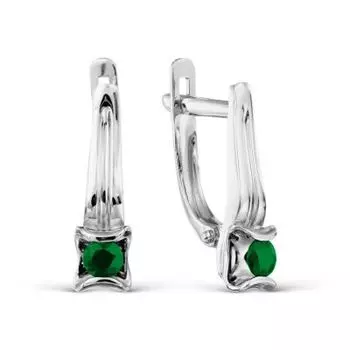 Серьги с изумрудами Линии Любви