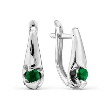 Серьги с изумрудами Линии Любви
