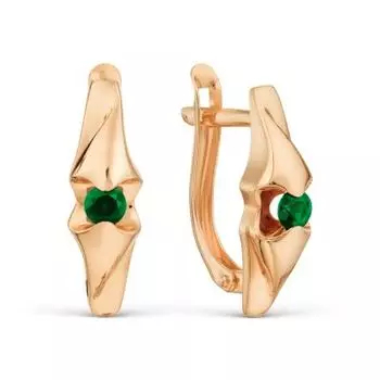 Серьги с изумрудами Линии Любви