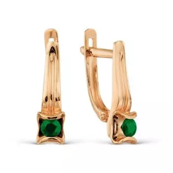 Серьги с изумрудами Линии Любви