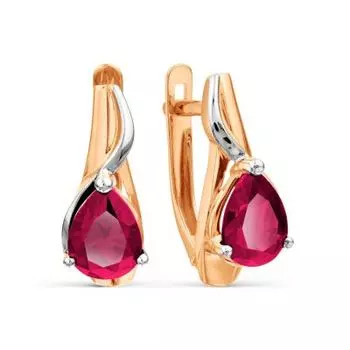 Серьги с корундами Линии Любви