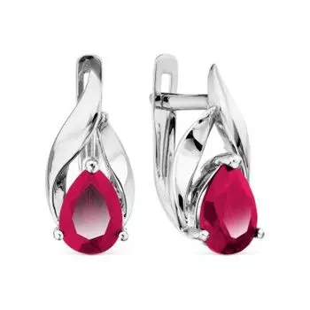 Серьги с корундами Линии Любви
