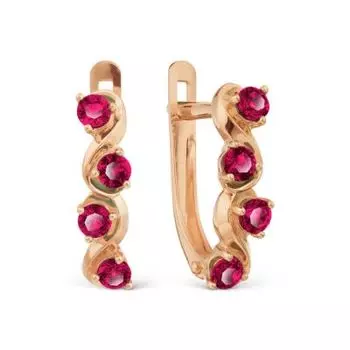 Серьги с корундами Линии Любви