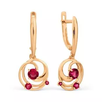 Серьги с корундами Линии Любви