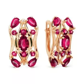 Серьги с корундами Линии Любви