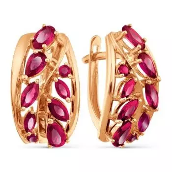 Серьги с корундами Линии Любви