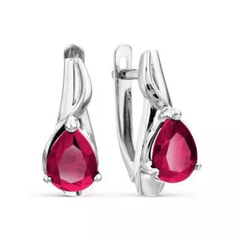 Серьги с корундами Линии Любви