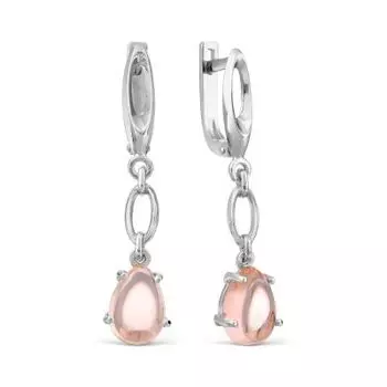 Серьги с морганитами ситалл Линии Любви