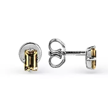 Серьги с раухтопазами Линии Любви