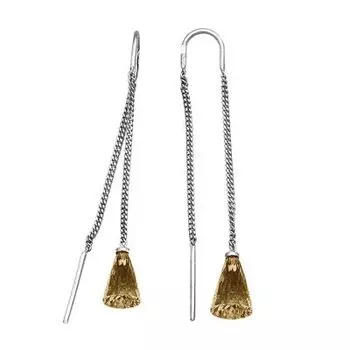 Серьги с раухтопазами Линии Любви