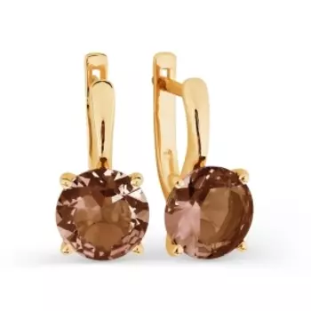 Серьги с раухтопазами Линии Любви