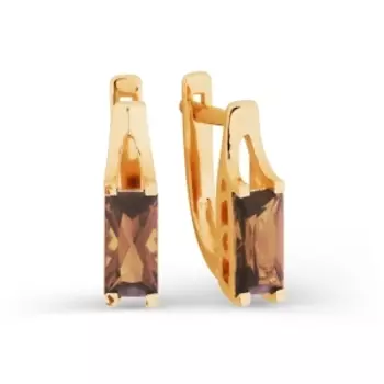 Серьги с раухтопазами Линии Любви