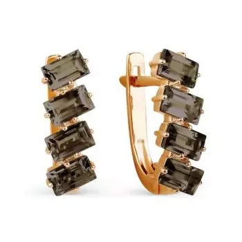 Серьги с раухтопазами Линии Любви