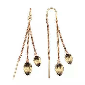 Серьги с раухтопазами Линии Любви