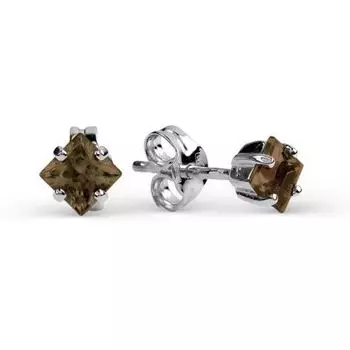 Серьги с раухтопазами Линии Любви