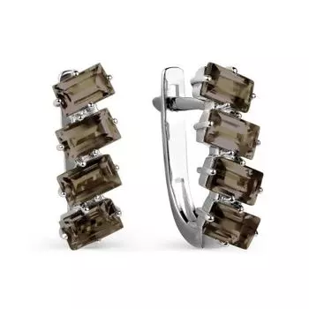 Серьги с раухтопазами Линии Любви