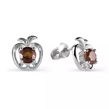 Серьги с раухтопазами Линии Любви