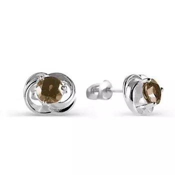 Серьги с раухтопазами Линии Любви