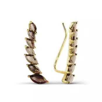 Серьги с раухтопазами Линии Любви