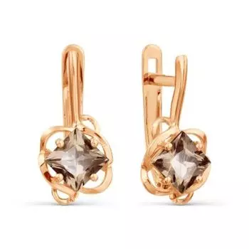 Серьги с раухтопазами Линии Любви