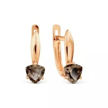 Серьги с раухтопазами Линии Любви