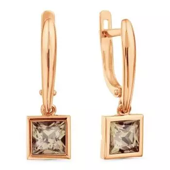 Серьги с раухтопазами Линии Любви