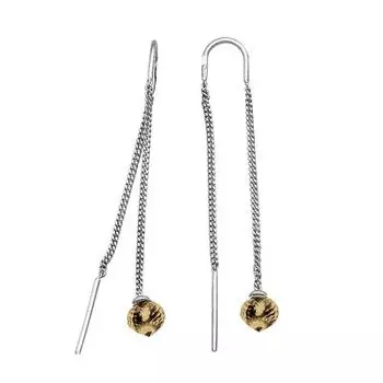 Серьги с раухтопазами Линии Любви