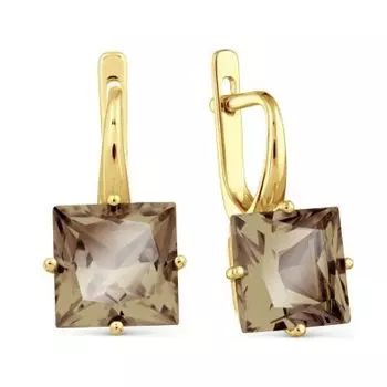 Серьги с раухтопазами Линии Любви