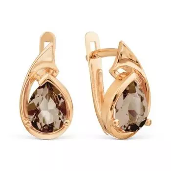 Серьги с раухтопазами Линии Любви