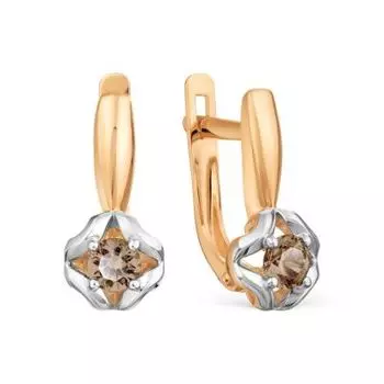 Серьги с раухтопазами Линии Любви