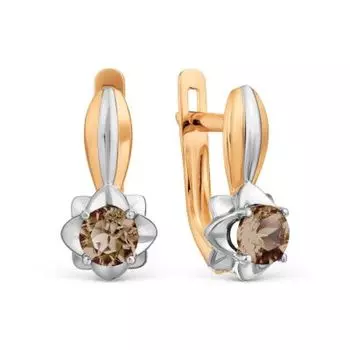 Серьги с раухтопазами Линии Любви