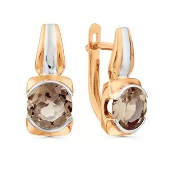 Серьги с раухтопазами Линии Любви