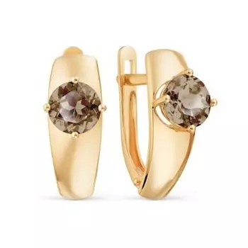 Серьги с раухтопазами Линии Любви