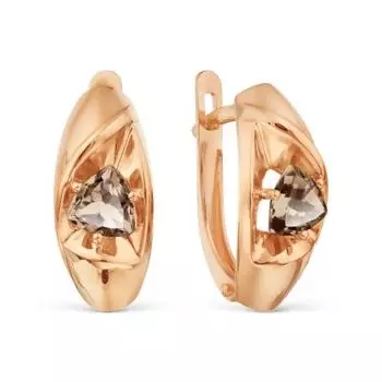 Серьги с раухтопазами Линии Любви