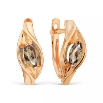 Серьги с раухтопазами Линии Любви