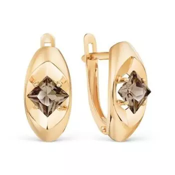 Серьги с раухтопазами Линии Любви