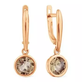 Серьги с раухтопазами Линии Любви