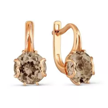 Серьги с раухтопазами Линии Любви