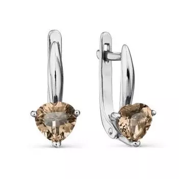 Серьги с раухтопазами Линии Любви