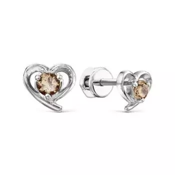 Серьги с раухтопазами Линии Любви