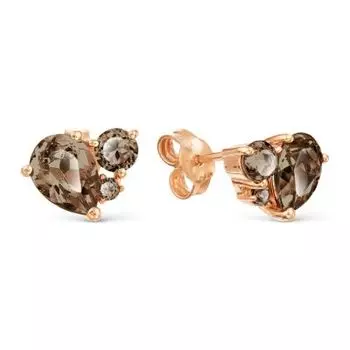 Серьги с раухтопазами Линии Любви