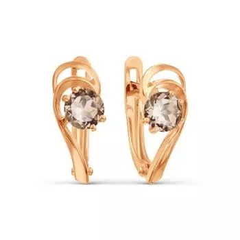 Серьги с раухтопазами Линии Любви