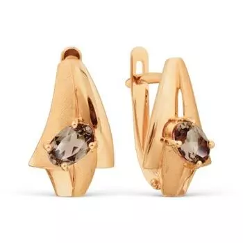 Серьги с раухтопазами Линии Любви