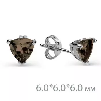 Серьги с раухтопазами Линии Любви