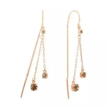 Серьги с раухтопазами Линии Любви