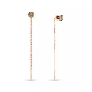 Серьги с раухтопазами Линии Любви